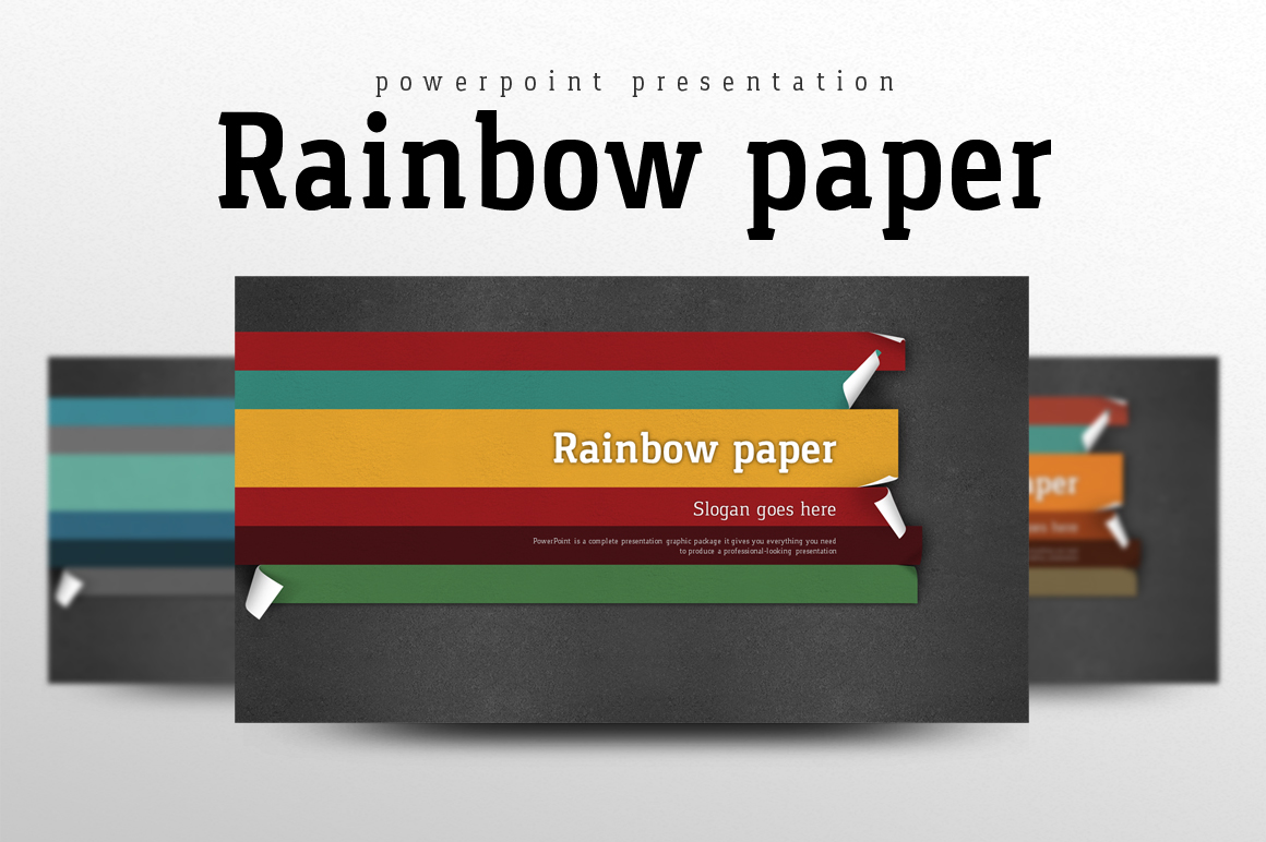 Rainbow Paper PowerPoint template