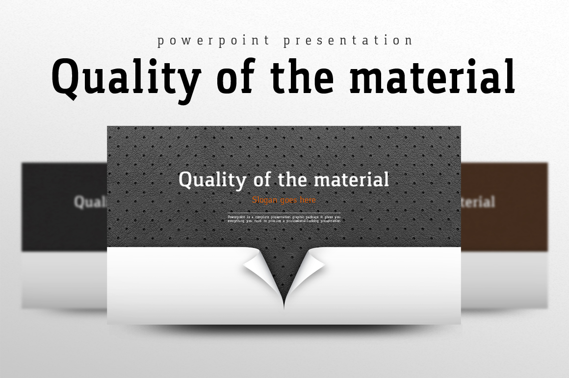 Quality of the Material PowerPoint template