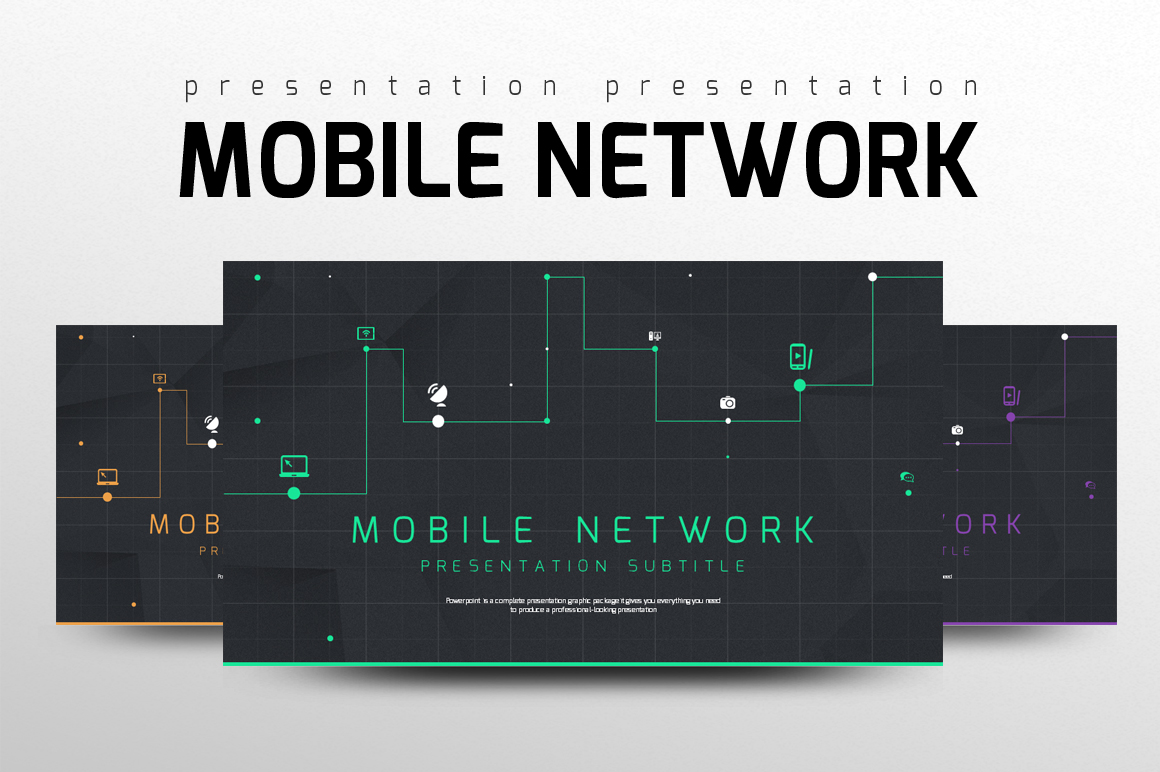 Mobile Network PowerPoint template