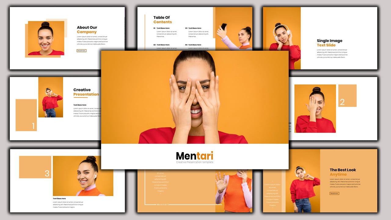 Mentari - Beauty Presentation PowerPoint template