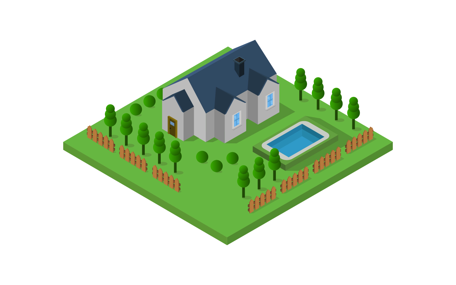 Isometric House - Vector Image