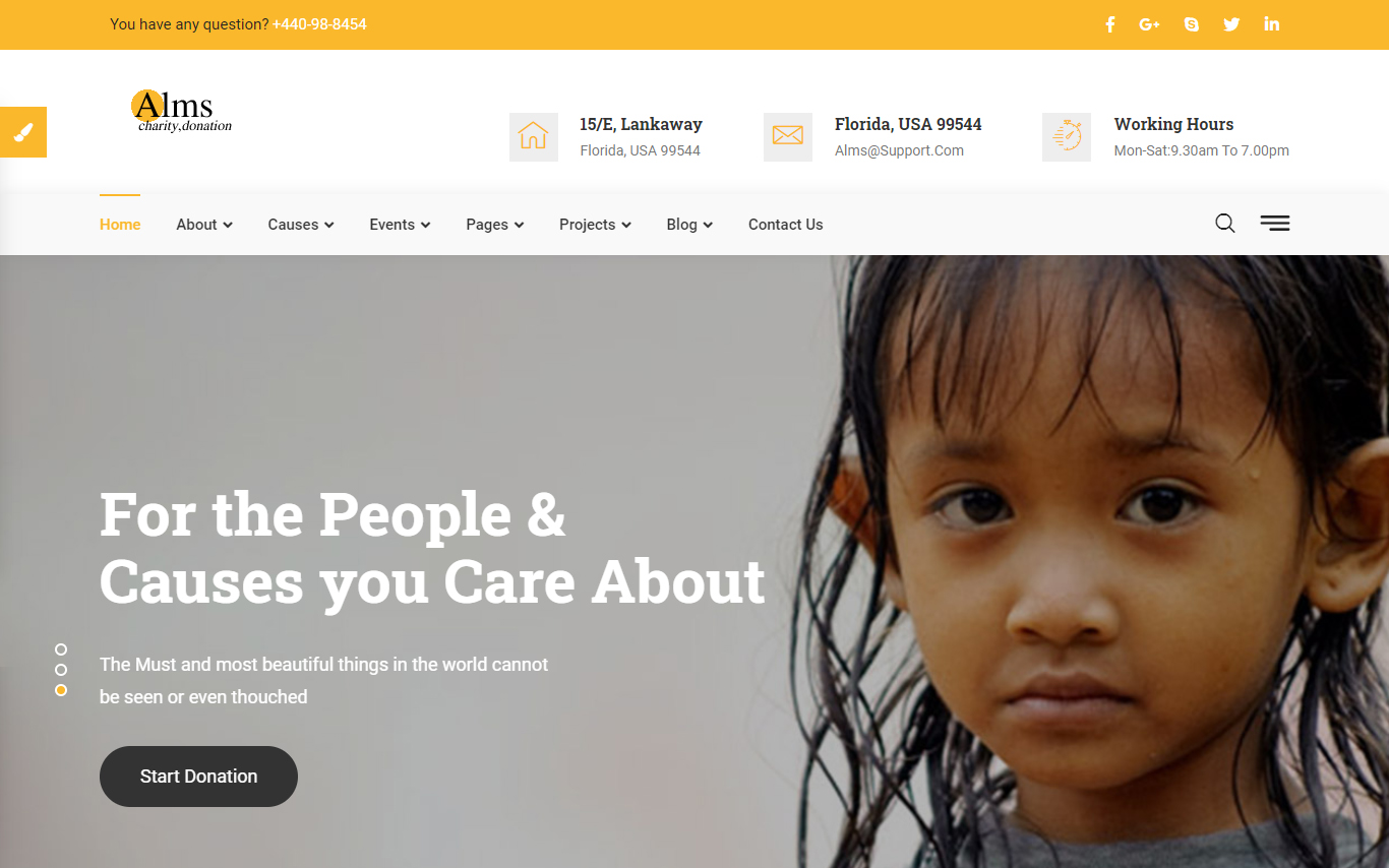 Alms - Charity Bootstrap Website Template