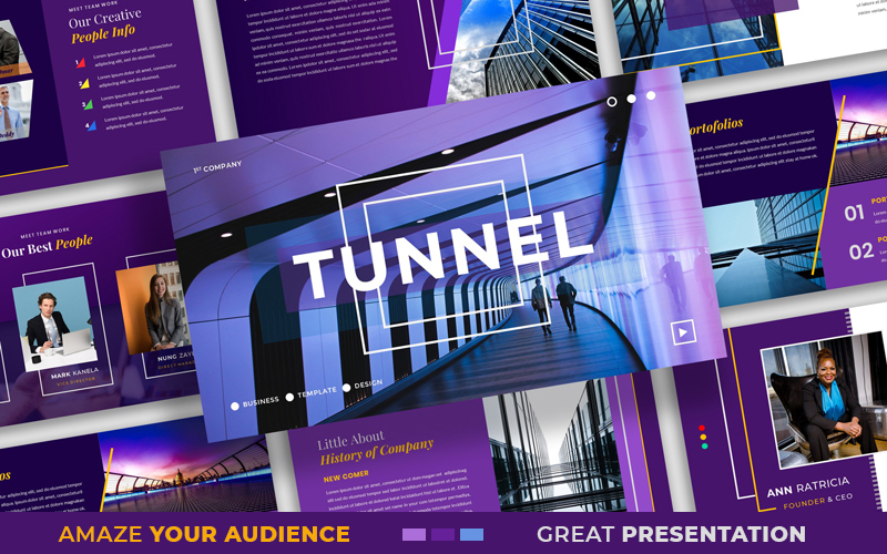 Tunnel - PowerPoint template
