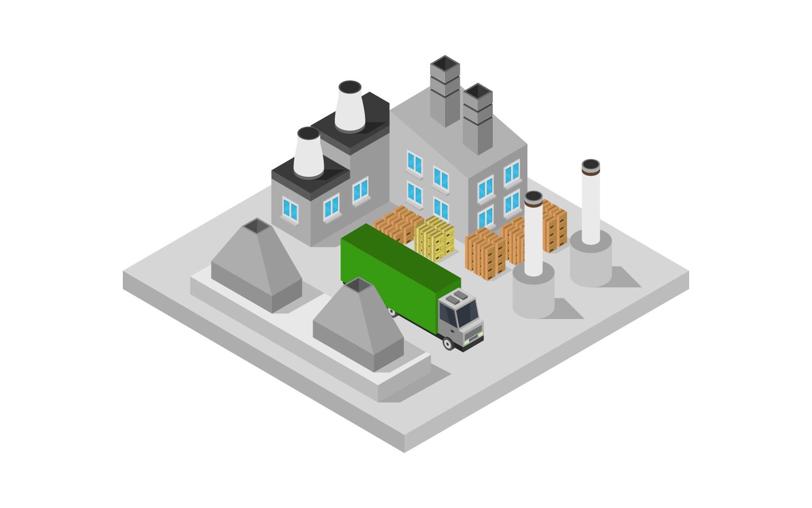 Isometric industry - Vector Image