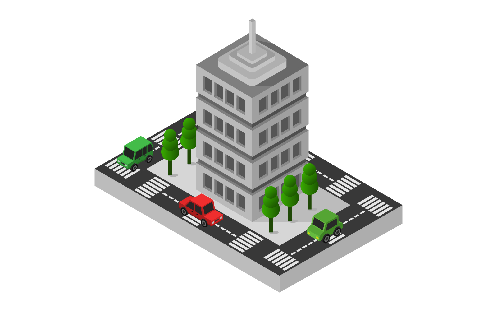 Isometric skyscraper - Vector Image