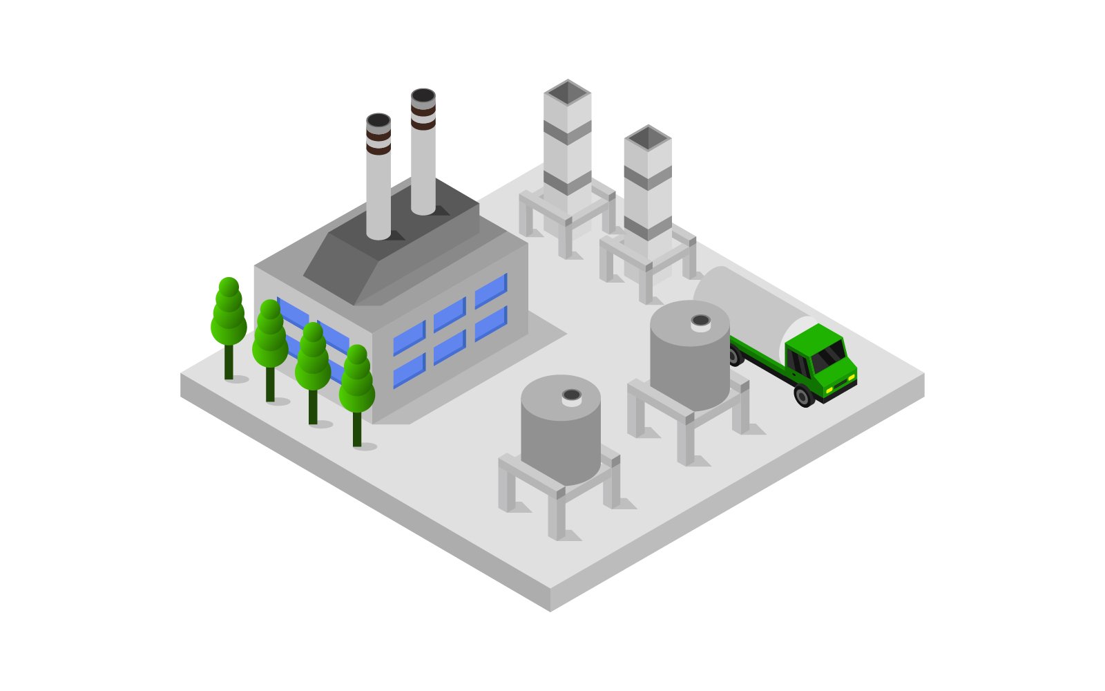 Isometric industry - Vector Image