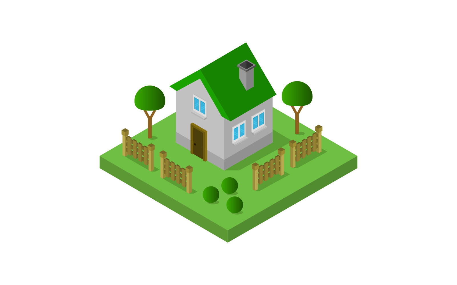 Isometric house - Vector Image