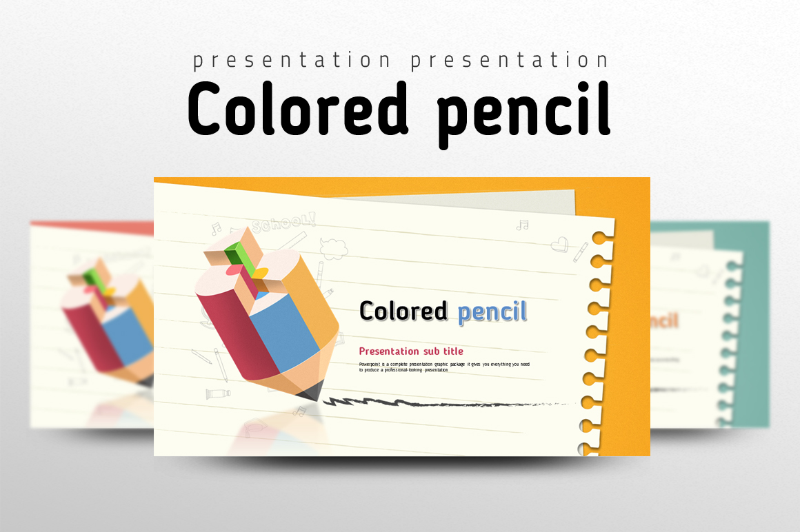 Colored Pencil PowerPoint template