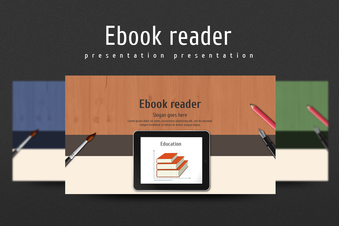 Ebook Reader PowerPoint template