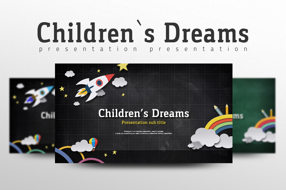 Children's Dreams PowerPoint template