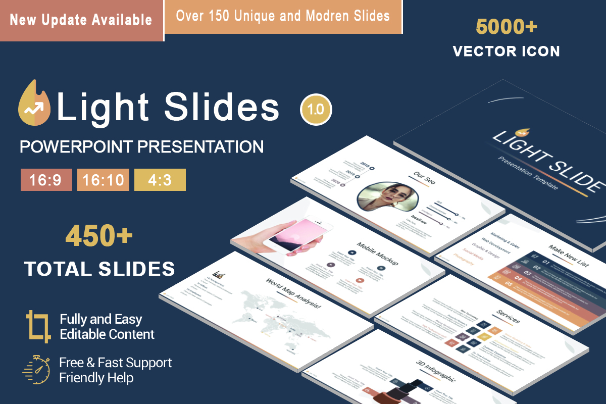 Light Slides PowerPoint template