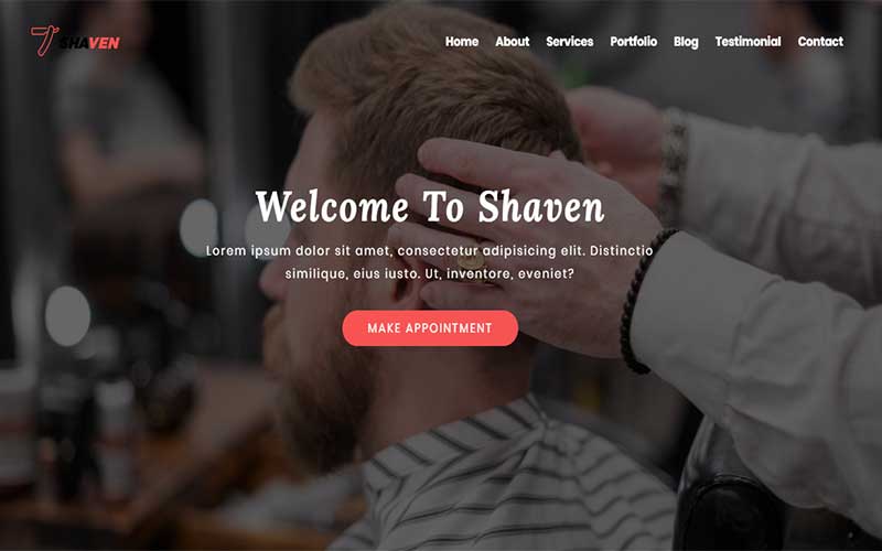 Shaven - Barber shop html Landing Page Template