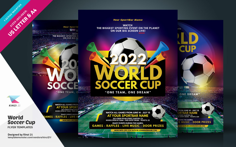 World Soccer Cup Flyer - Corporate Identity Template