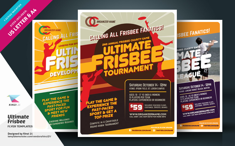 Ultimate Frisbee Flyer - Corporate Identity Template