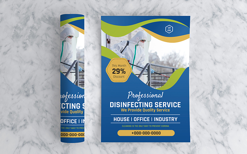 Disinfecting Service Flyer - Corporate Identity Template