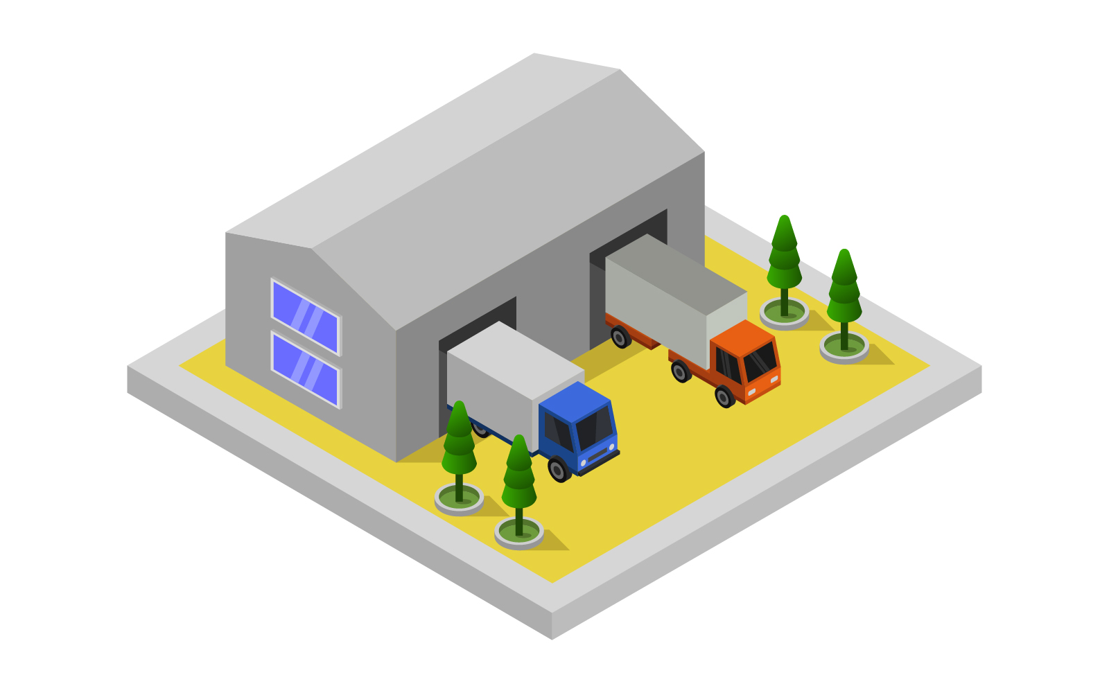 Isometric Garage - Vector Image