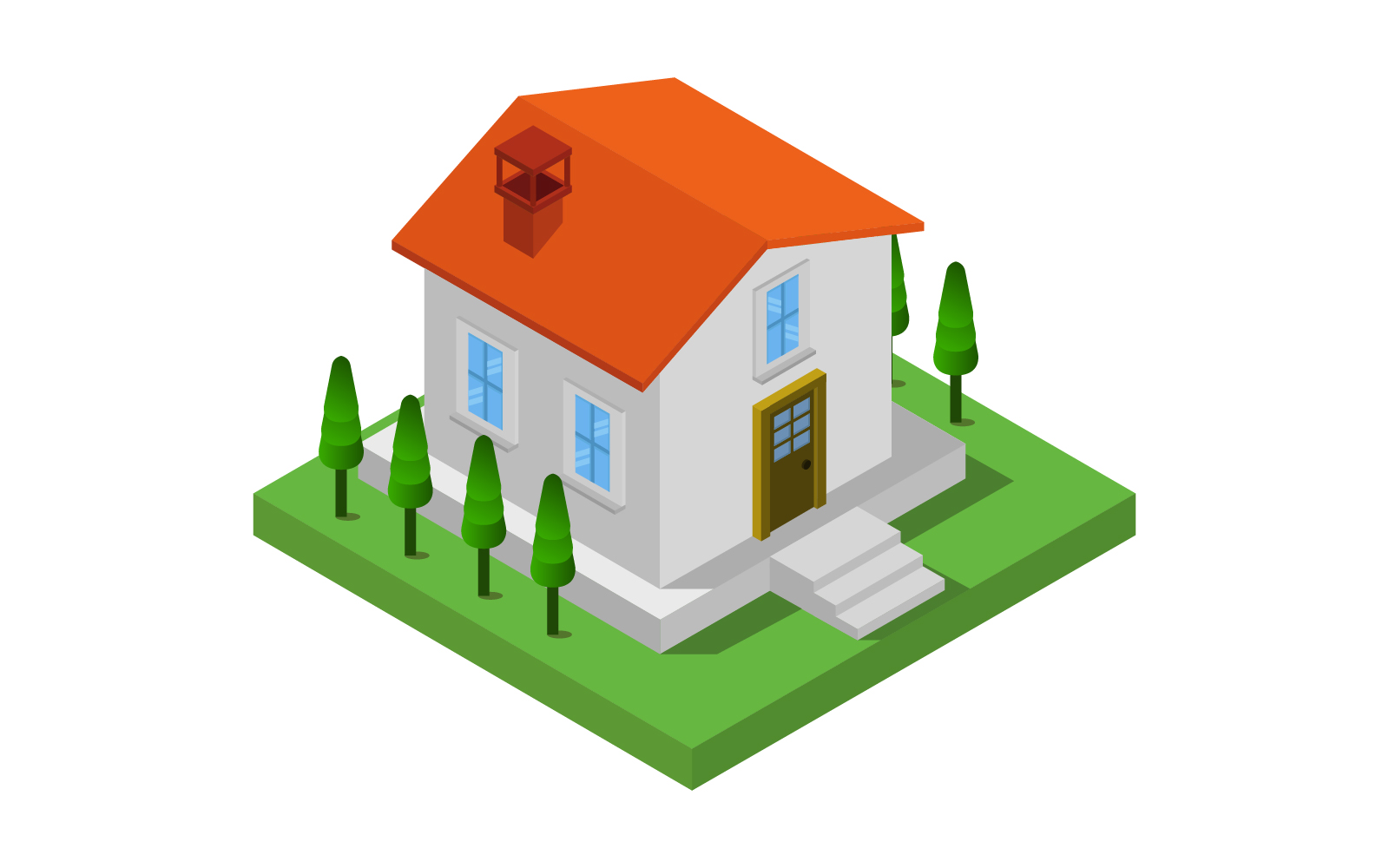 Isometric House - Vector Image