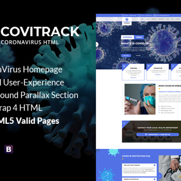 Corona Virus Responsive Website Templates 103142