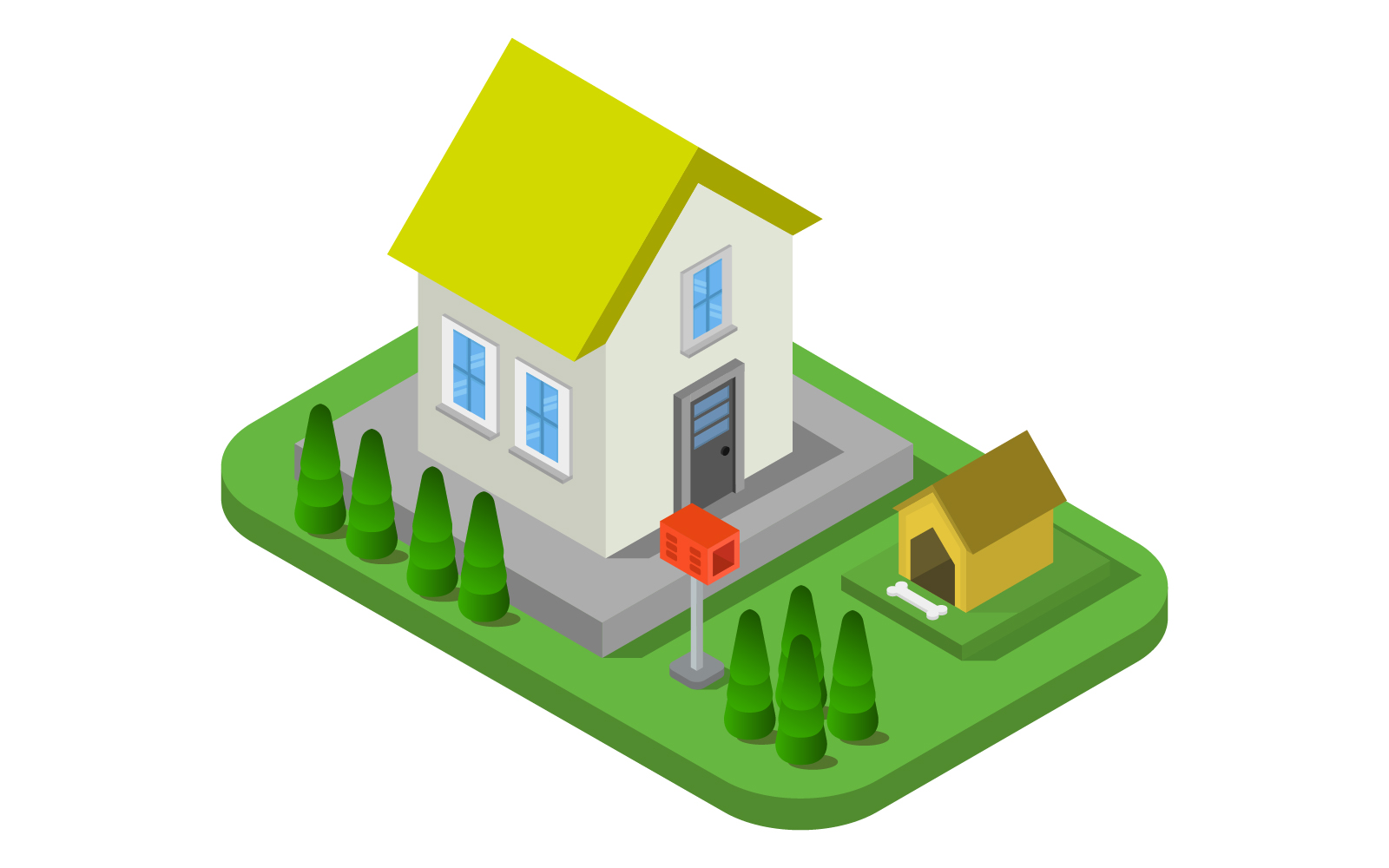 Isometric house - Vector Image