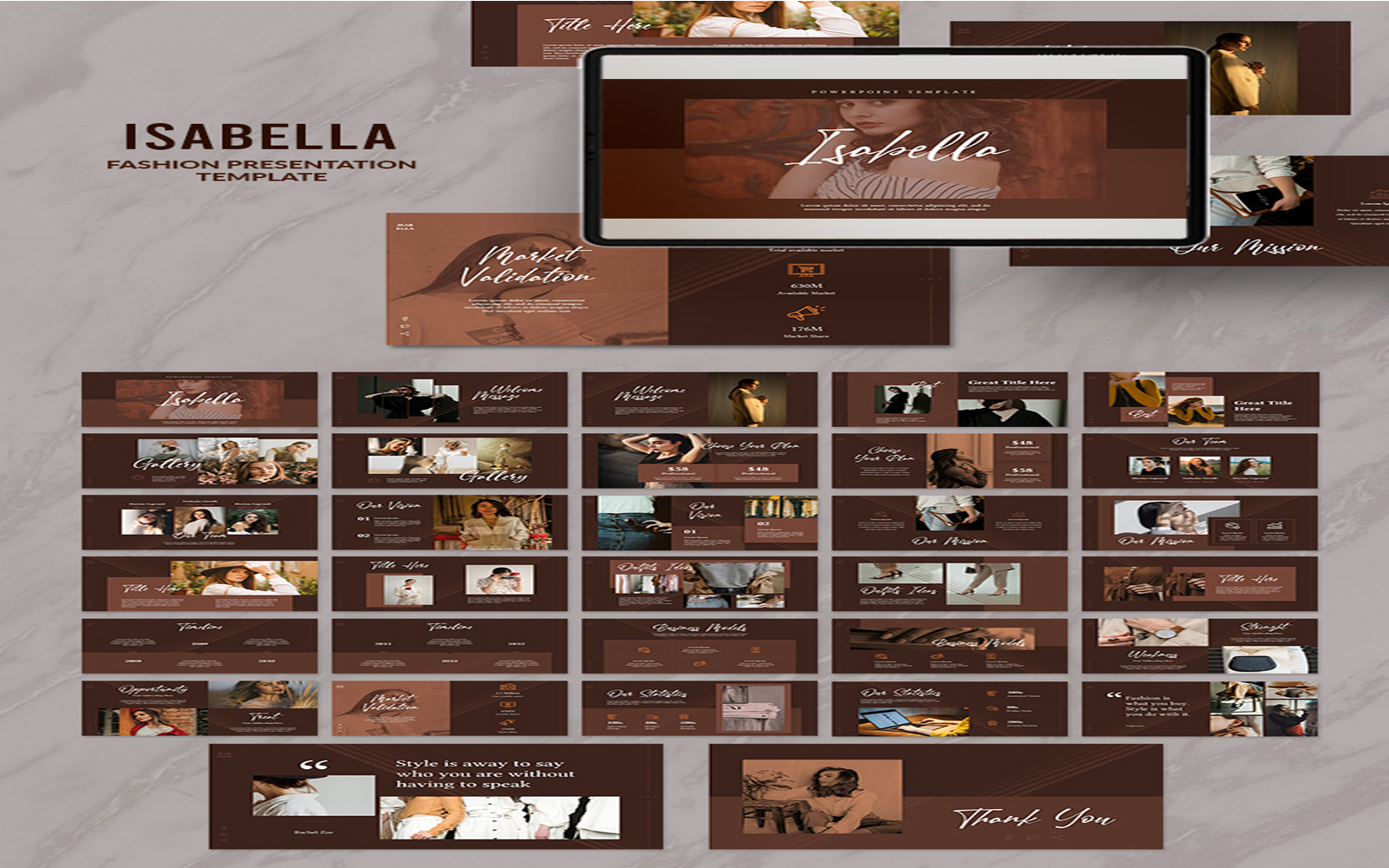 Isabella Presentation PowerPoint template