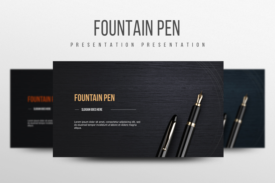 Fountain Pen PowerPoint template
