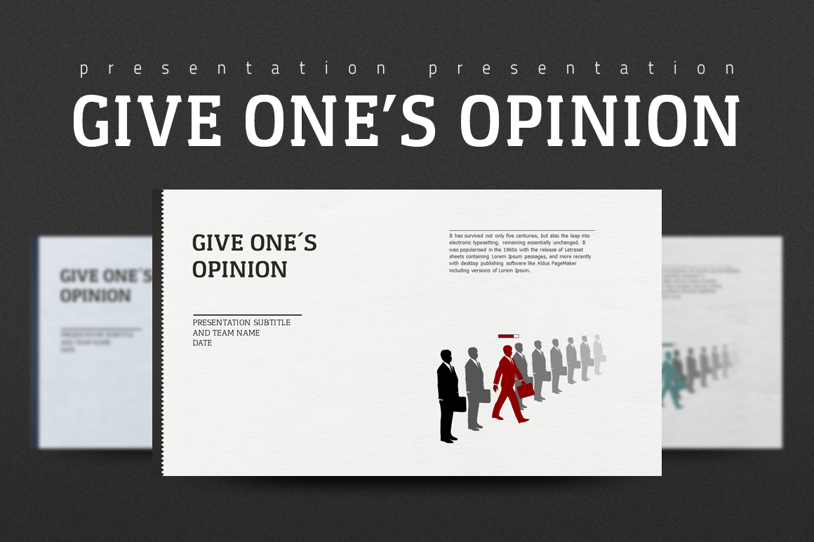 Give One's Opinion PowerPoint template