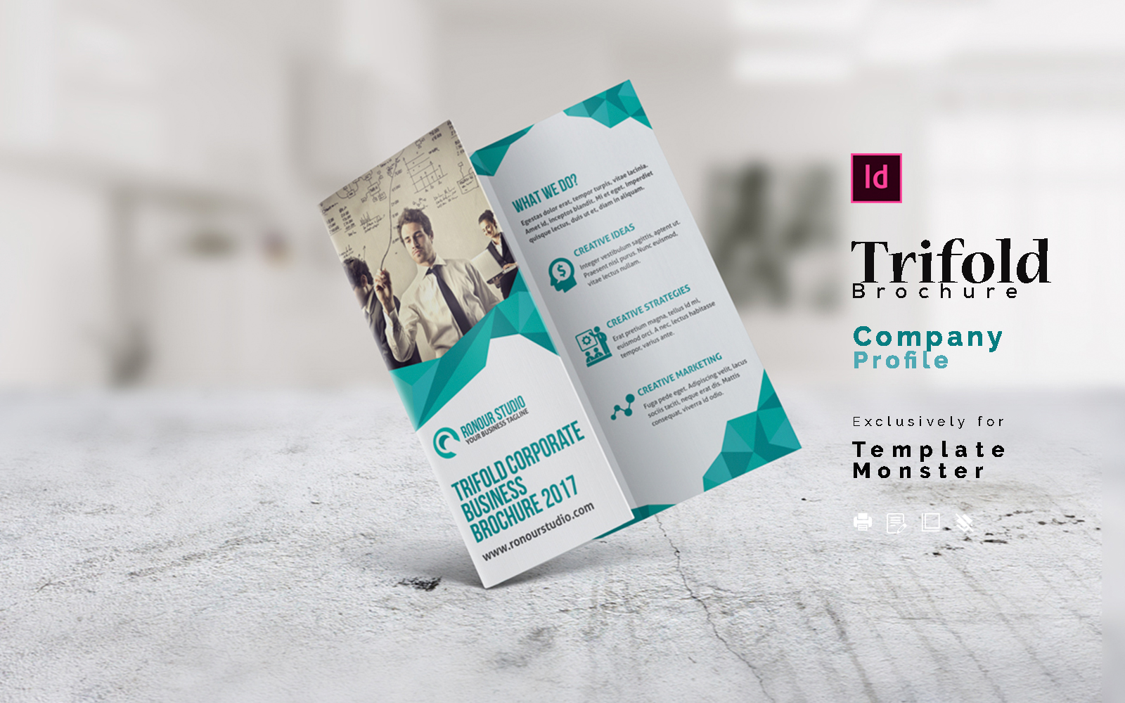 Indesign Corporate Identity  Trifold Brochure Template