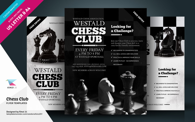 Chess Club Flyer - Corporate Identity Template