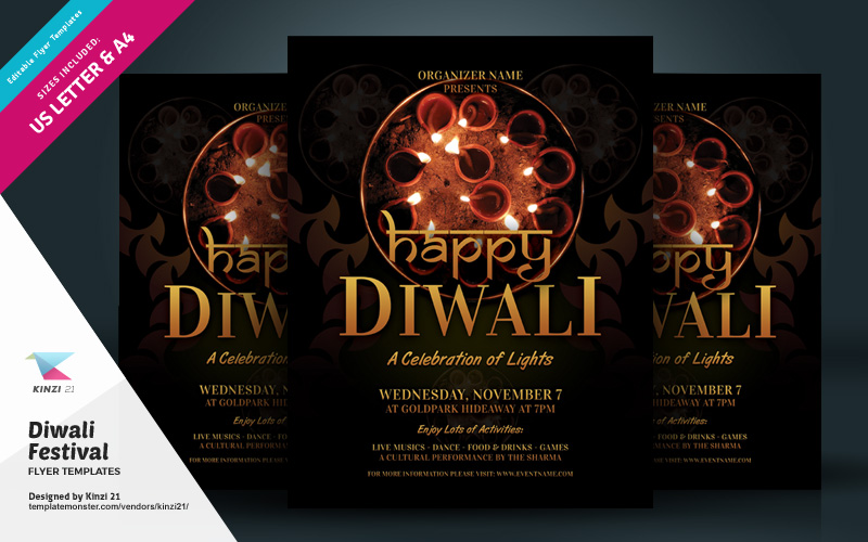 Diwali Festival Flyer - Corporate Identity Template