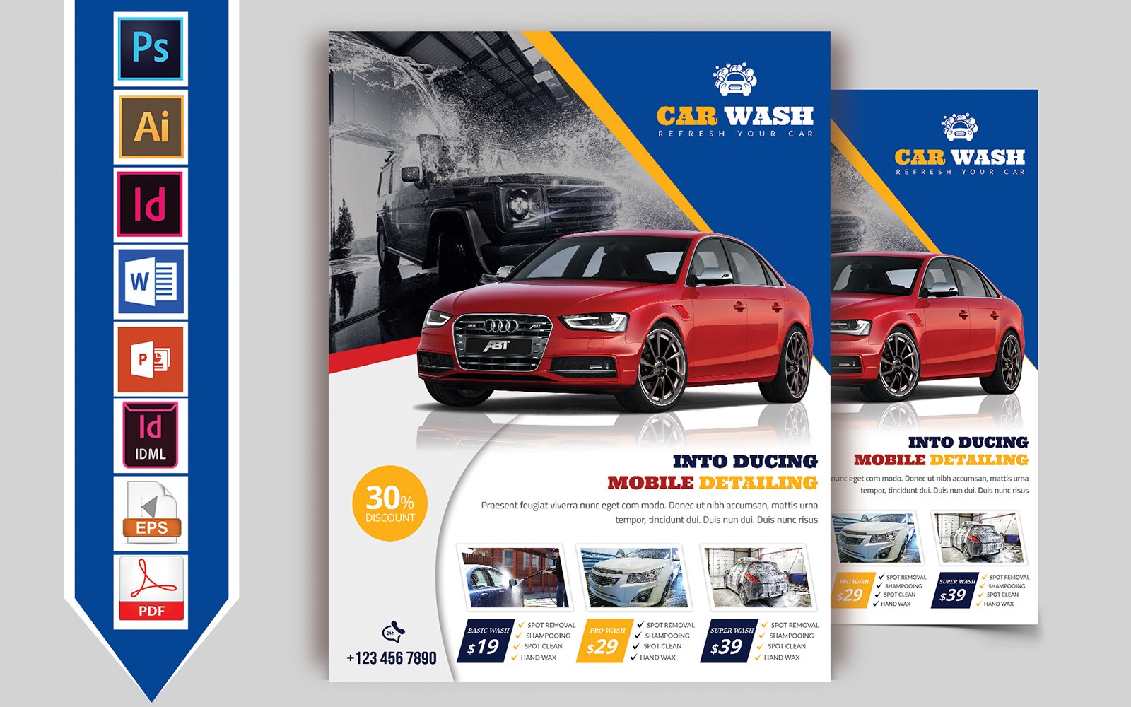 Car Wash Flyer Vol-04 - Corporate Identity Template