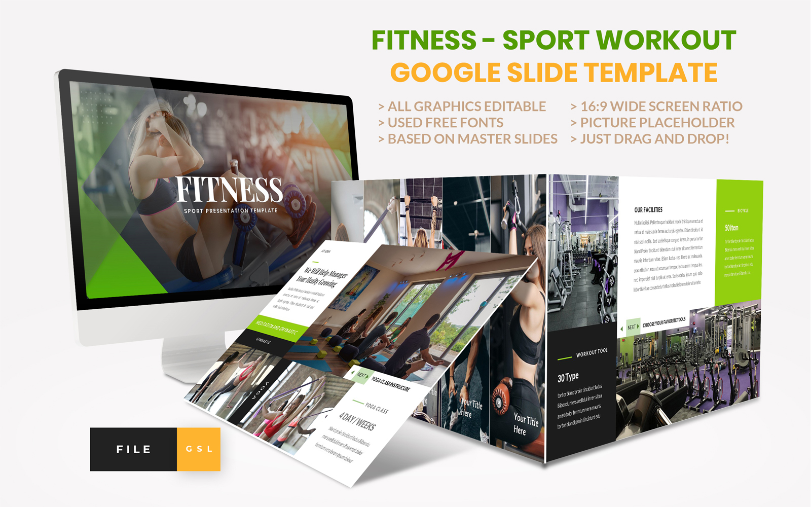 Sport - Fitness Business Workout Google Slides
