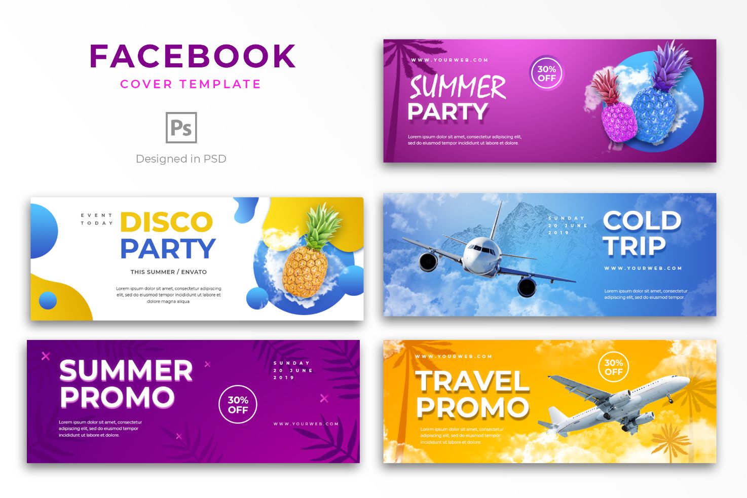 Travel Party Social Media Template