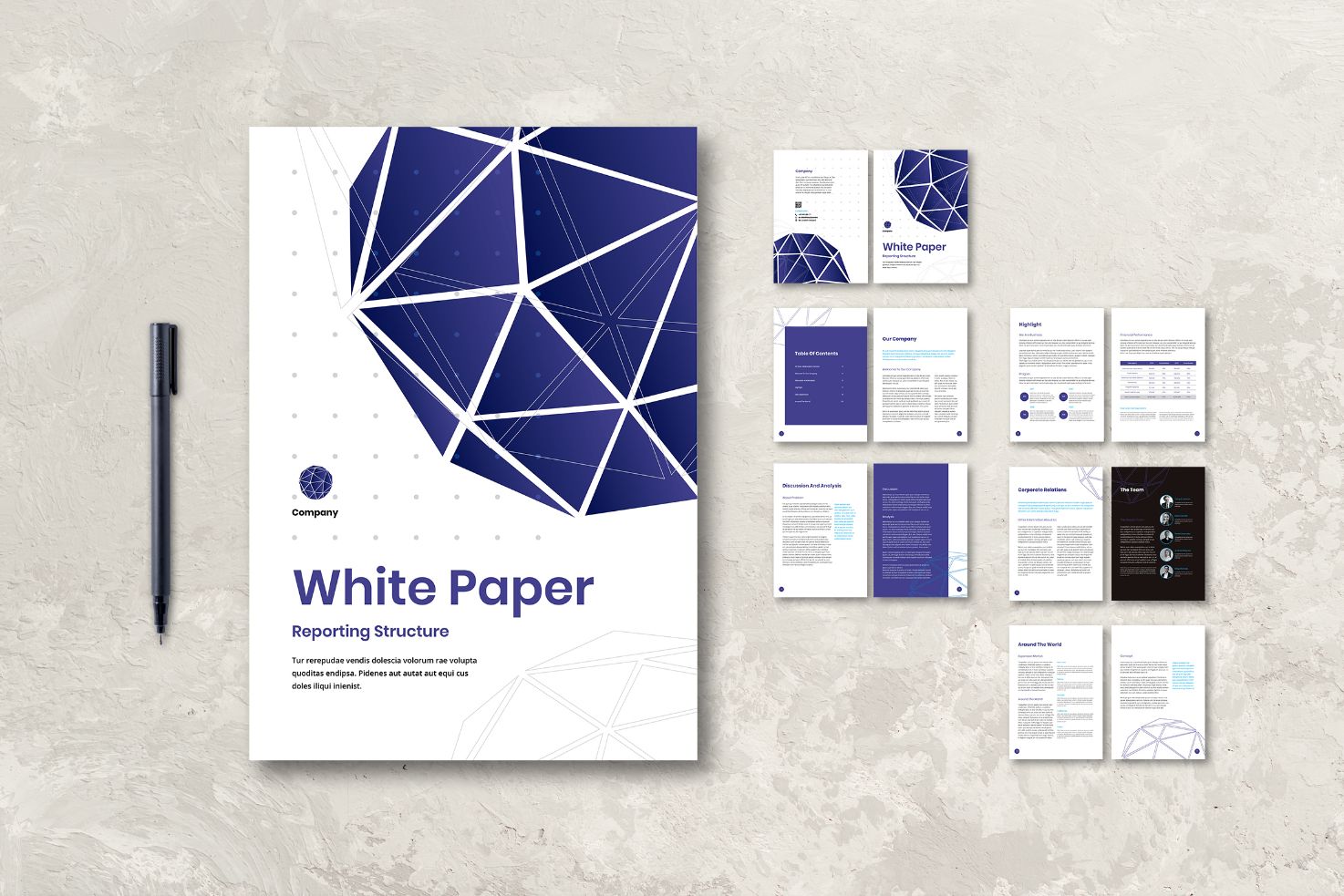 Whitepaper Reporting Paper - Corporate Identity Template