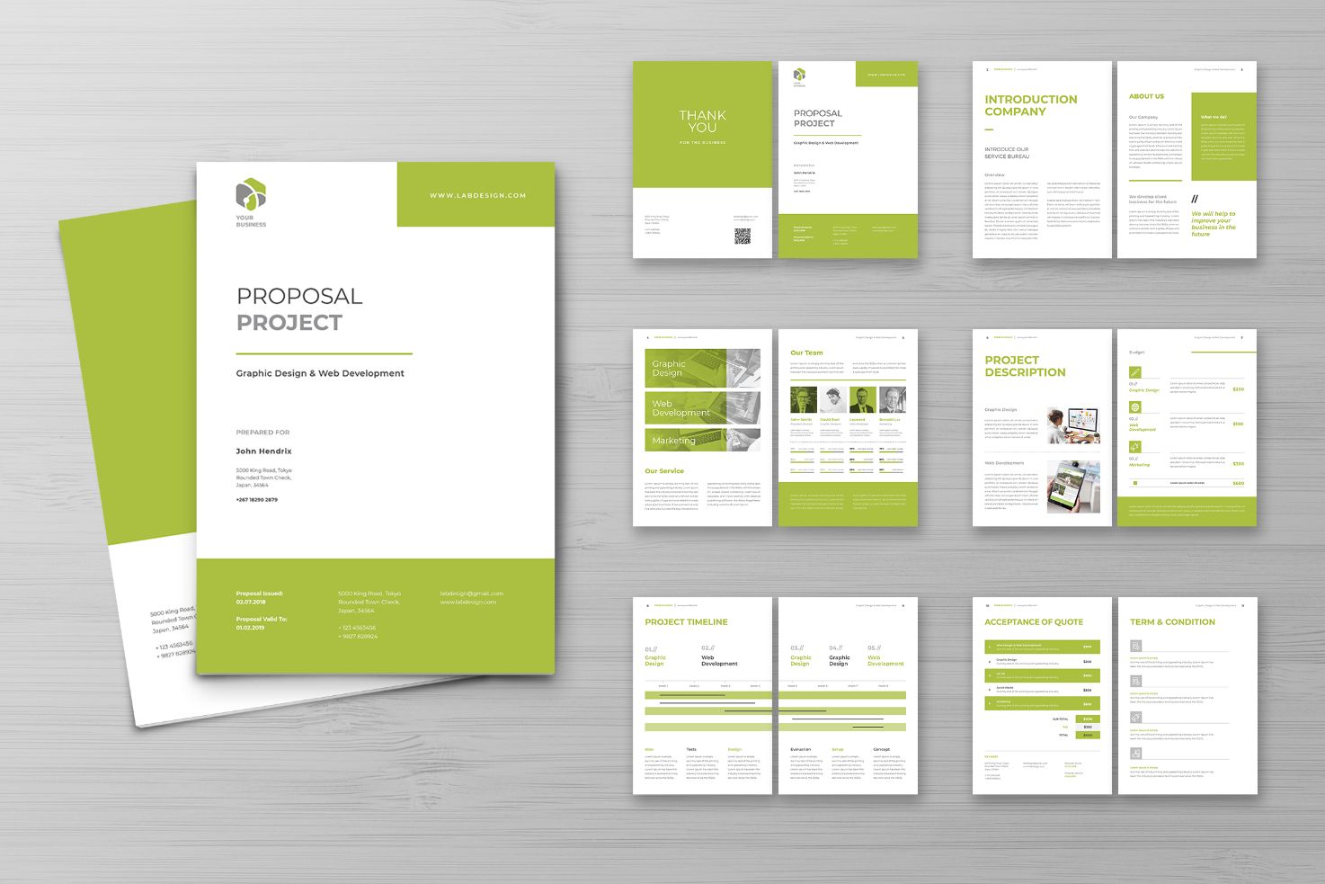 Proposal Graphic Design Project - Corporate Identity Template