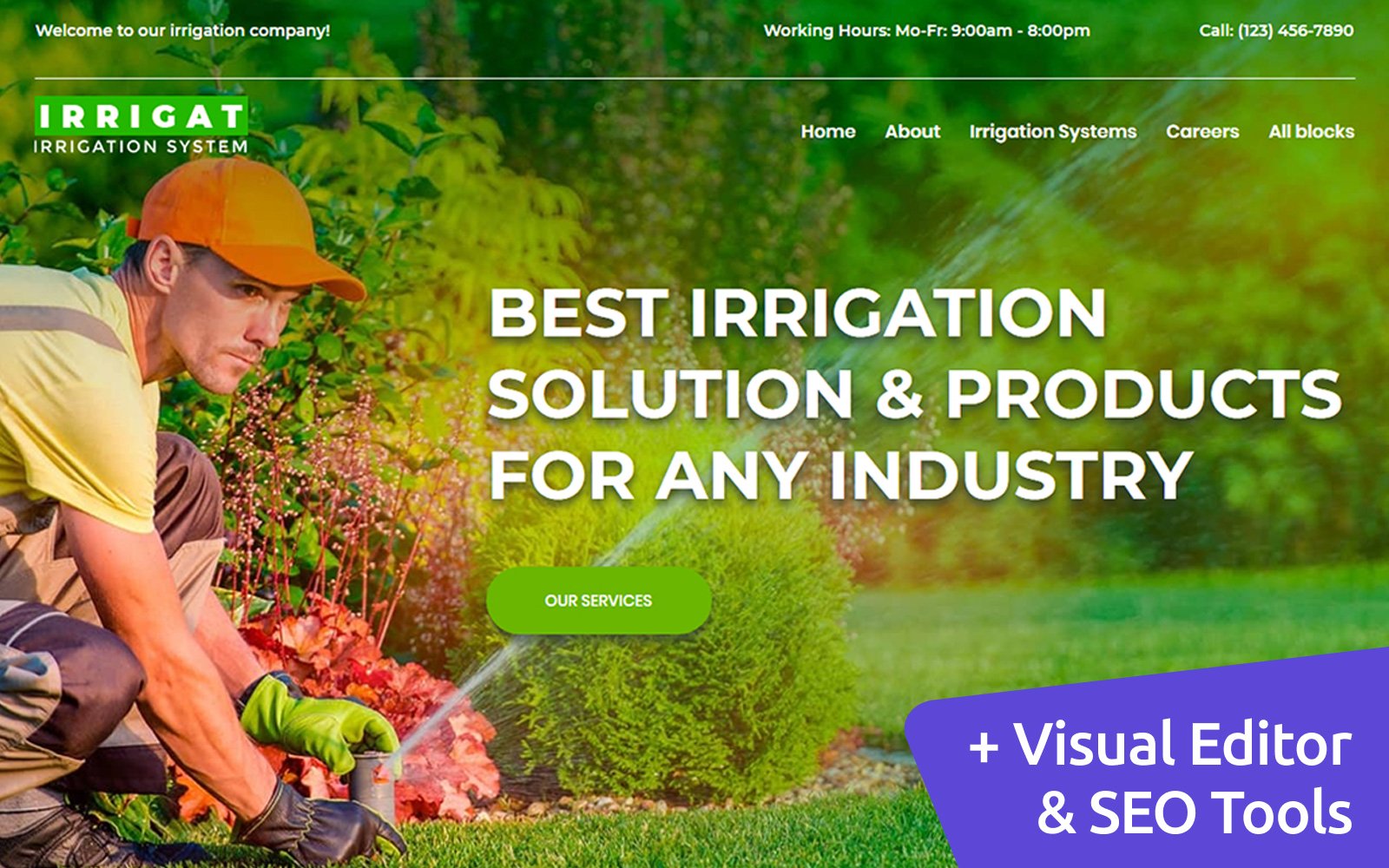 Irrigation System Landing Page Template