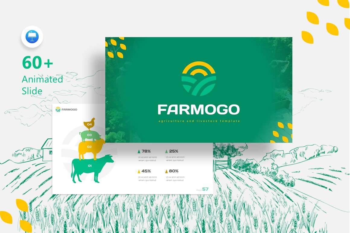 Farmogo Agriculture Fully Animated - Keynote template