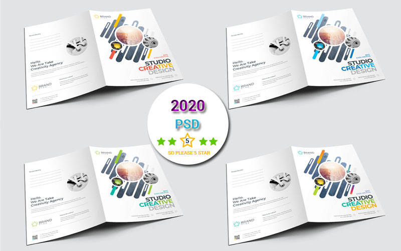 Multi Color Presentation Folder - Corporate Identity Template