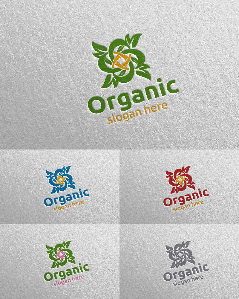 Infinity Natural and Organic design Concept 2 Logo Template