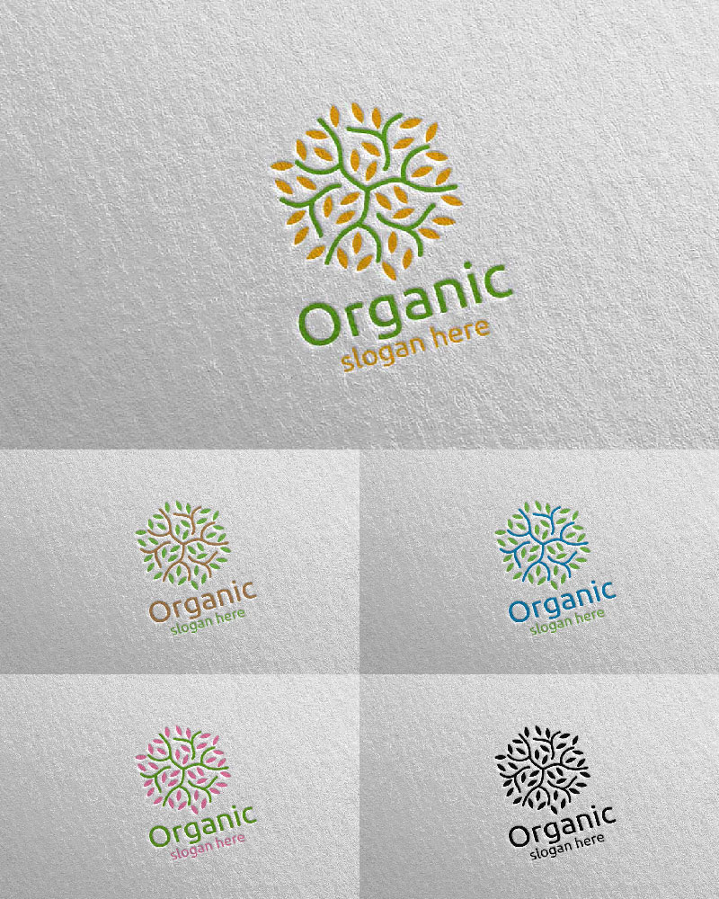 Natural and Organic design Concept 13 Logo Template