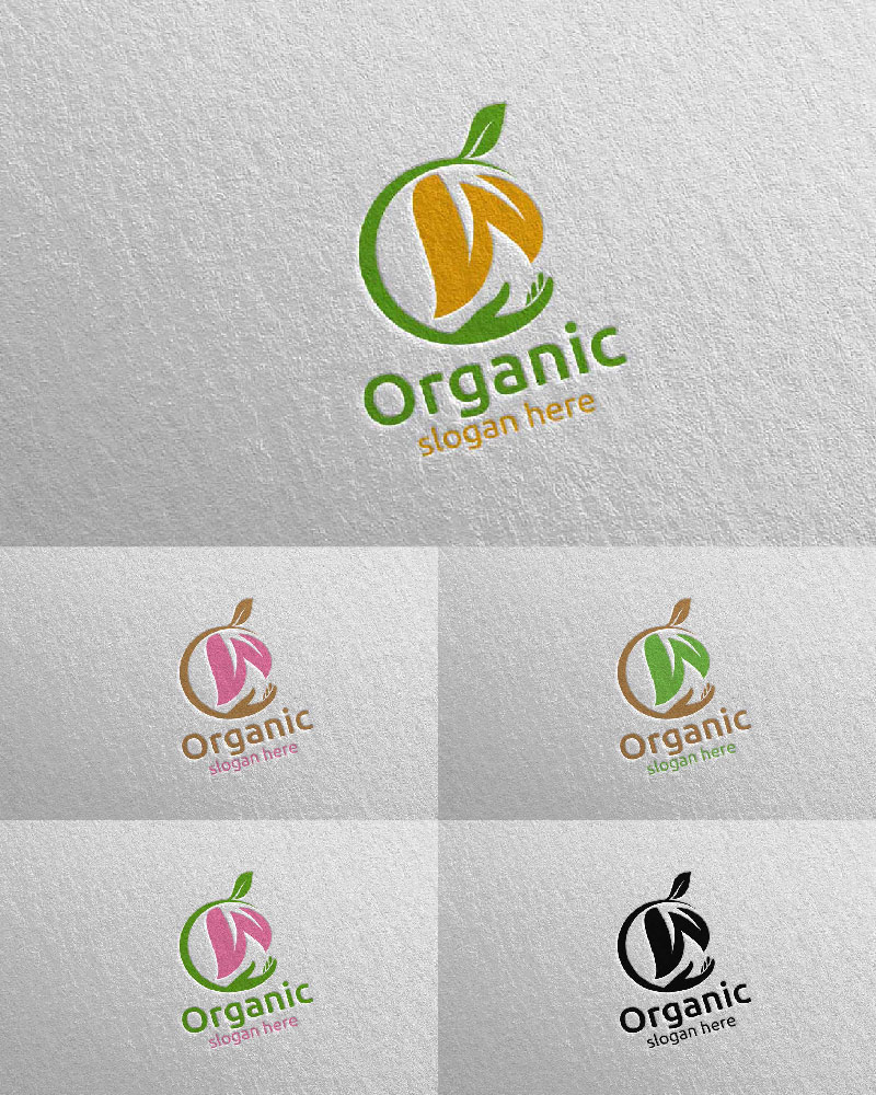 Natural and Organic design Concept 14 Logo Template