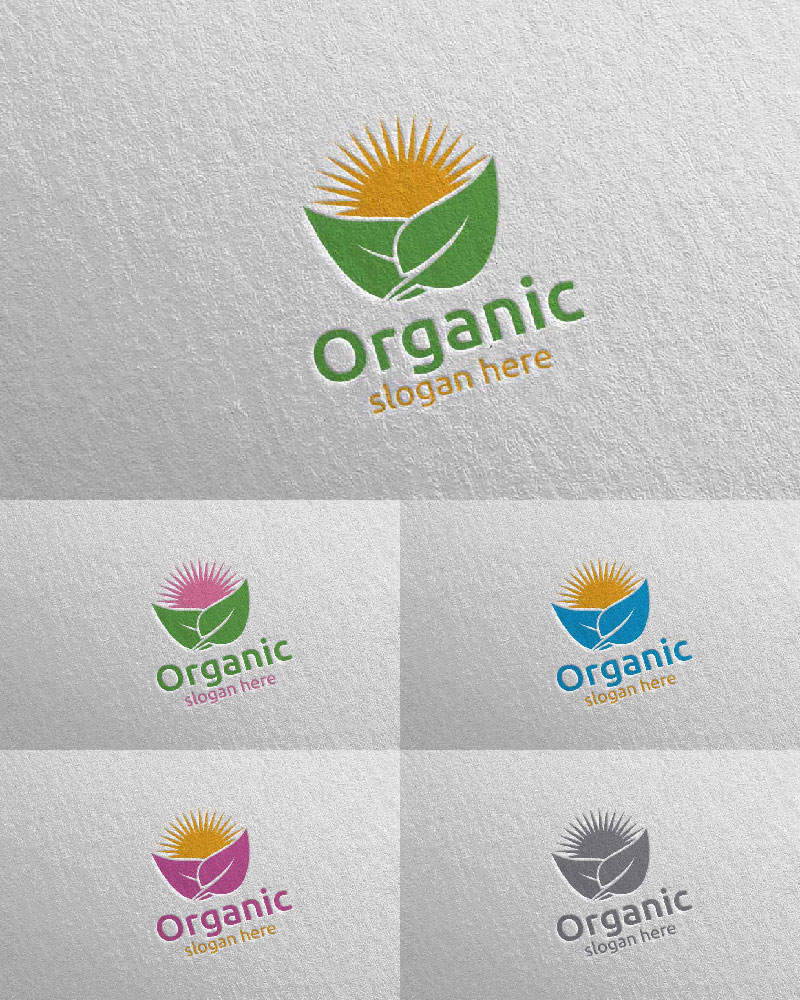 Natural and Organic design Concept 15 Logo Template
