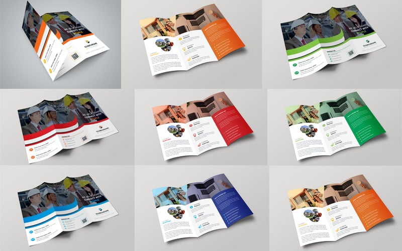 Blue Color Tri-Fold Brochure - Corporate Identity Template