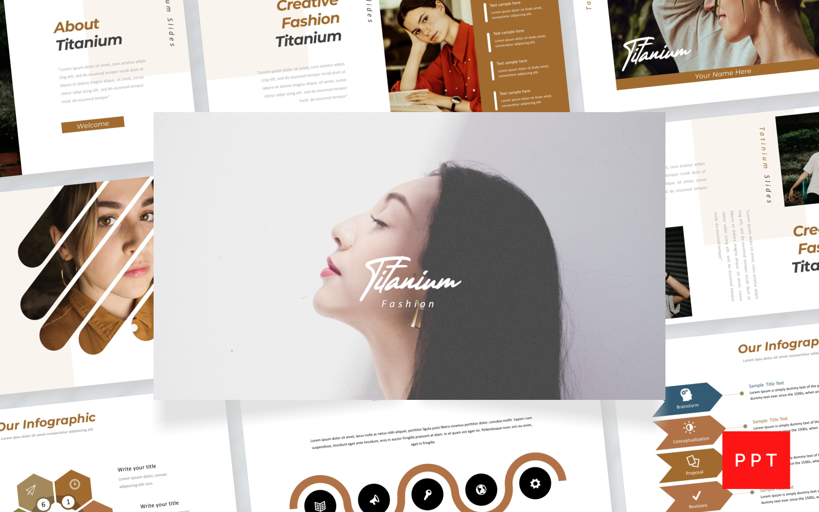 Titanium - Fashion PowerPoint template