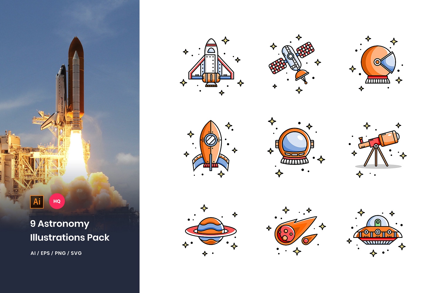 9 Astronomy Pack - Illustration