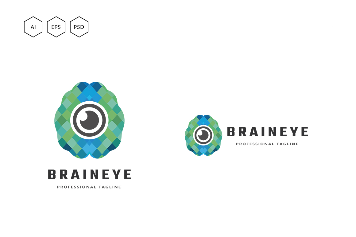Brain Eye Logo Template