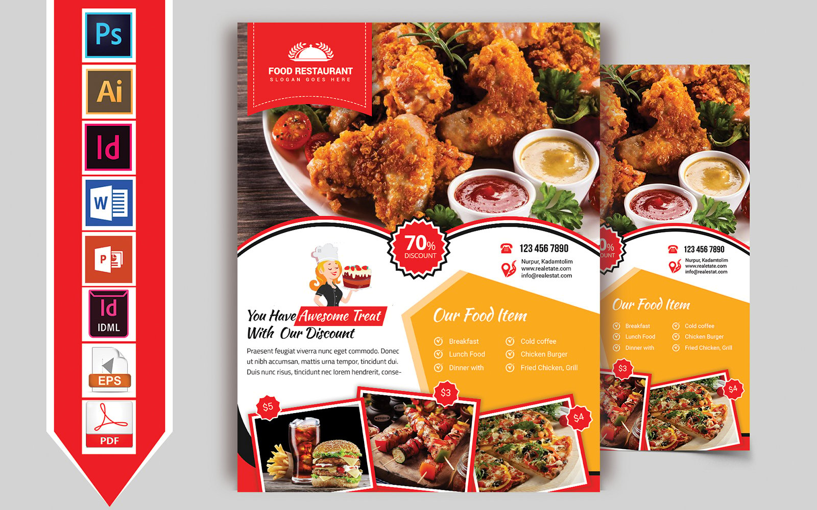 Restaurant Flyer Vol-05 - Corporate Identity Template