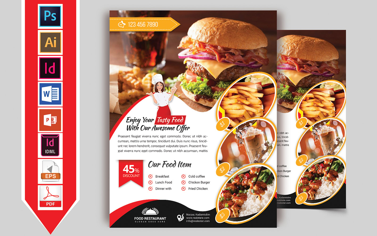 Restaurant Flyer Vol-09 - Corporate Identity Template