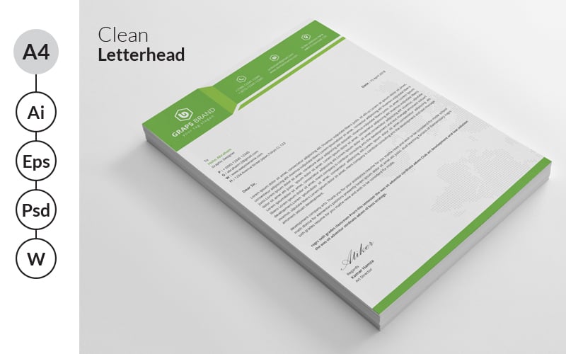 Modern Letterhead - Corporate Identity Template