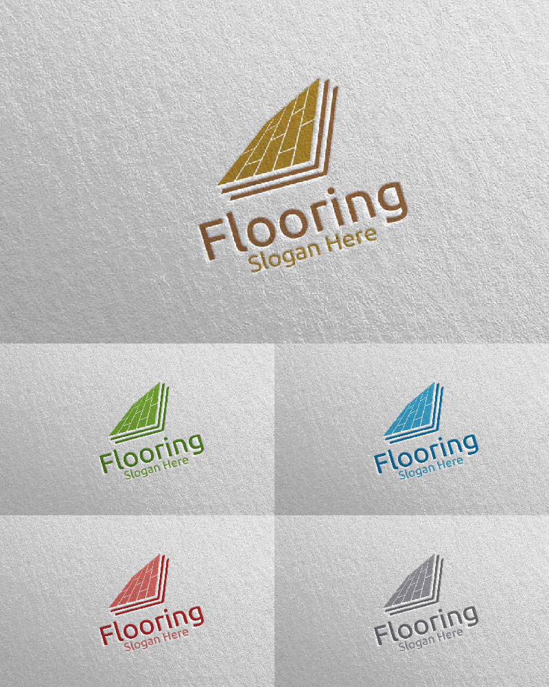 Flooring Parquet Wooden 8 Logo Template