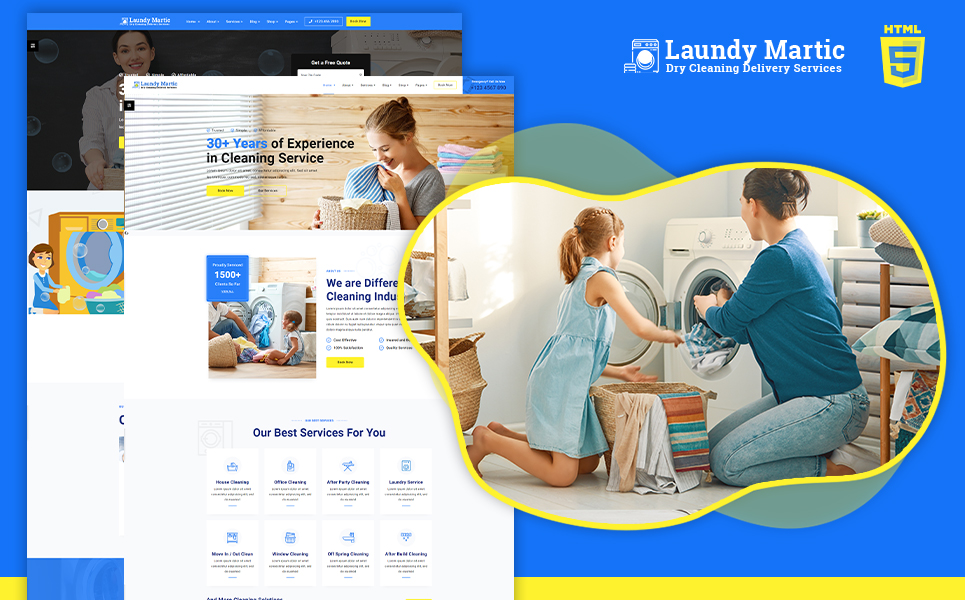 Laundrymatic | Laundry and Dry clean HTML5 Website Template